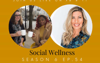 Women Connected in Wisdom with Shannon & Christine holding white coffee cups and guest Jenna Banks